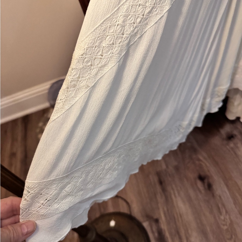 Style Rack Cream Maxi Dress with Button Front - Picture 4 of 6